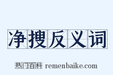 净搜反义词是什么意思的图片
